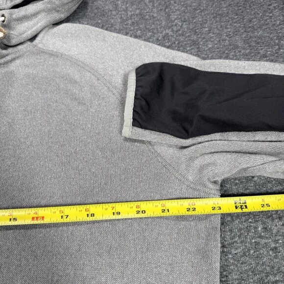 Fjällräven Övik Fleece Hoodie Men’s XL Gray Full Zip Hooded Jacket Elbow Patches - Picture 5 of 6